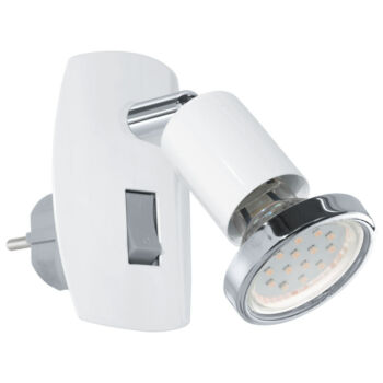 Eglo MINI 4 spot lámpa, GU10-LED foglalattal, fényforrás tartozék, IP20 acél fehér-króm test | 92925