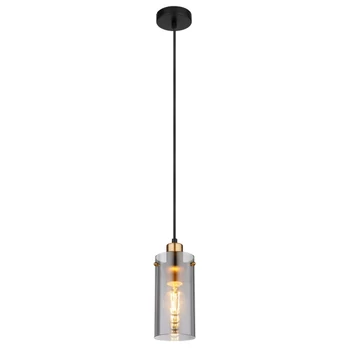 Globo FANNI függesztékmatt fekete fém füstös üveg E27 1x 40W (nem tartozék) IP20 - 15564H