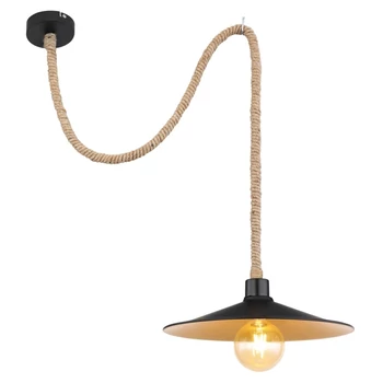 Globo DIANA függesztékfekete fém kender E27 1x 60W (nem tartozék) IP20 - 15690H1