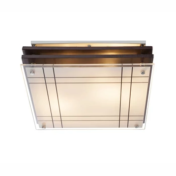Globo KADAVU mennyezet lámpasötét barna fa szatén üveg E27 2x 60W (nem tartozék) IP20 - 48089-2