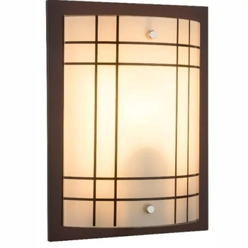 Globo KADAVU fali lámpasötét barna fa szatén üveg E27 1x 60W (nem tartozék) IP20 - 48089W
