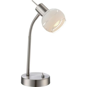 Globo ELLIOTT asztali lámpamatt nikkel fém szatén üveg E14-LED 1x 5W 3000K (tartozék) IP20 - 54341-1T