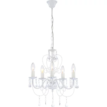 Globo PINJA csillárfehér fém akril E14 5x 40W (nem tartozék) IP20 - 63126-5