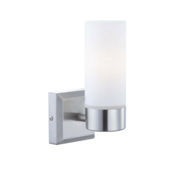 Globo SPACE fürdőszobai fali lámpamatt nikkel fém opál üveg E14 1x 40W (nem tartozék) IP44 - 7815