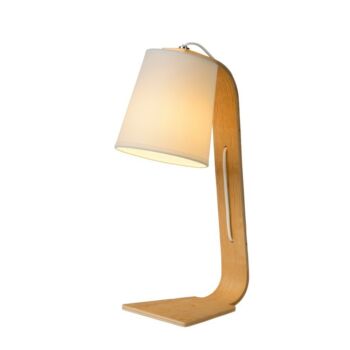 Lucide NORDIC asztali lámpa skandináv stílus fa fehér világos fa E14 IP20 - 06502/81/31