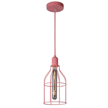 Lucide POLA gyerek függeszték modern stílus fém rózsaszín kerek forma E27 IP20 - 08327/01/66