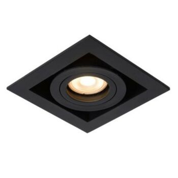 Lucide CHIMNEY beépíthető lámpa modern stílus alumínium fekete szögletes forma GU10 IP20 - 09926/01/30