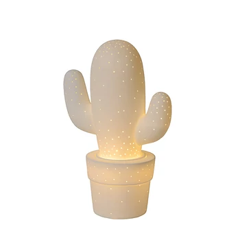 Lucide CACTUS asztali lámpa retró stílus kerámia fehér E14 IP20 - 13513/01/31