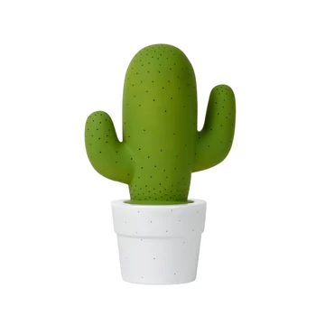 Lucide CACTUS asztali lámpa retró stílus kerámia zöld E14 IP20 - 13513/01/33