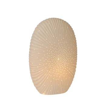 Lucide SHELLY asztali lámpa modern stílus porcelán fehér ovális forma E14 IP20 - 13527/33/31