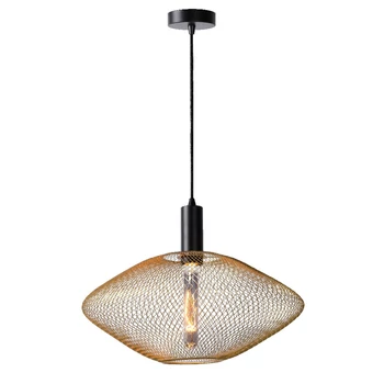 Lucide MESH függeszték modern stílus fém matt arany-sárgaréz ovális forma E27 IP20 - 21423/45/02