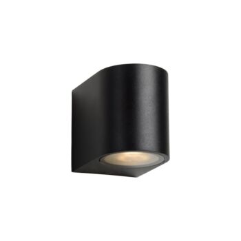 Lucide ZORA-LED kültéri fali lámpa modern stílus alumínium fekete félkör forma GU10-LED IP44 - 22861/05/30