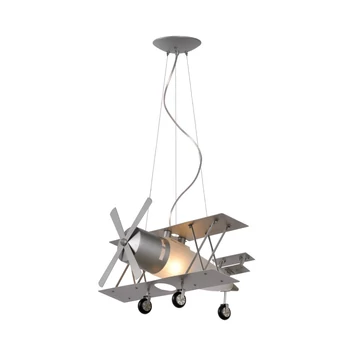 Lucide FOCKER gyerek függeszték modern stílus fém szürke szögletes forma E27 IP20 - 77468/01/36