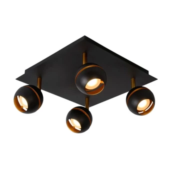 Lucide BINARI mennyezeti spotlámpa modern stílus fém fekete szögletes forma LED IP20 - 77975/20/30