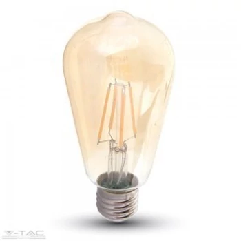 Retro LED izzó - 8W E27 Filament szabadalmi borostyán burkolat ST64 2200K 4421