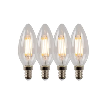 Lucide E14-LED szabályozható filament fényforrás Vintage stílus üveg áttetsző gyertya forma E14-LED IP20 - 49023/14/60