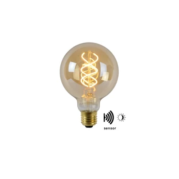 Lucide E27-LED alkonykapcsolós filament fényforrás 4W 300lm 2200K 360° Cri80 üveg borostyán - 49032/04/62