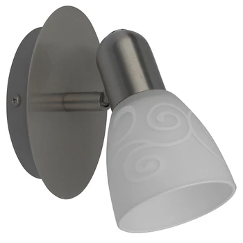 Rabalux HARMONYLUX spotlámpa E14 fém szatin króm üveg burával fehér mintás hagyományos stílus IP20 - 6635