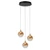 Lucide GISELA függeszték fém,üveg,fekete,borostyán,LED,2700K,13W,948Lm - 13494/11/62