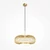 Maytoni LEVITATION függeszték fém, üveg, réz, LED, 20W, 3000K, 500 Lm - MOD376PL-L30G3K