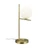 Trio PURE asztali lámpa fém, üveg, sárgaréz, fehér, E14 - 502000108