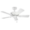 Elstead KEVLAR ventilátor fém, műanyag, fehér, IP44 - ELS-KLF-KEVLAR-42-WHT