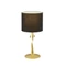 Trio NANDOR asztali lámpa fém, textil, arany, fekete, E27+LED, 3000K, 2x3W, 600lm - 575310379